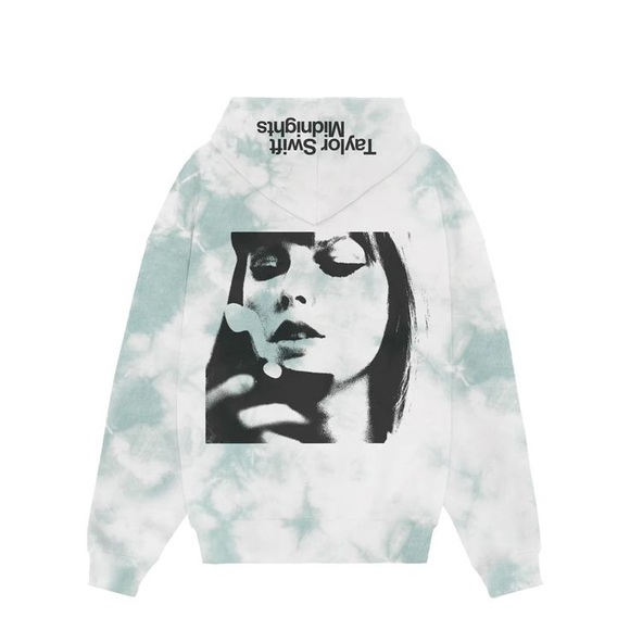 Taylor Swift Midnights Green Tie Dye Hoodie - Picture 1 of 4